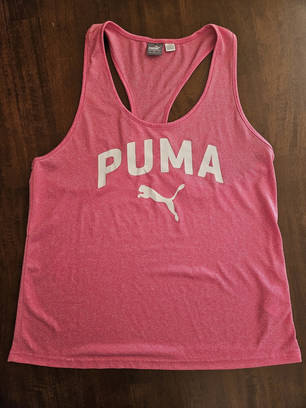 EUC PUMA Women's Pink Racerback Tank Top
